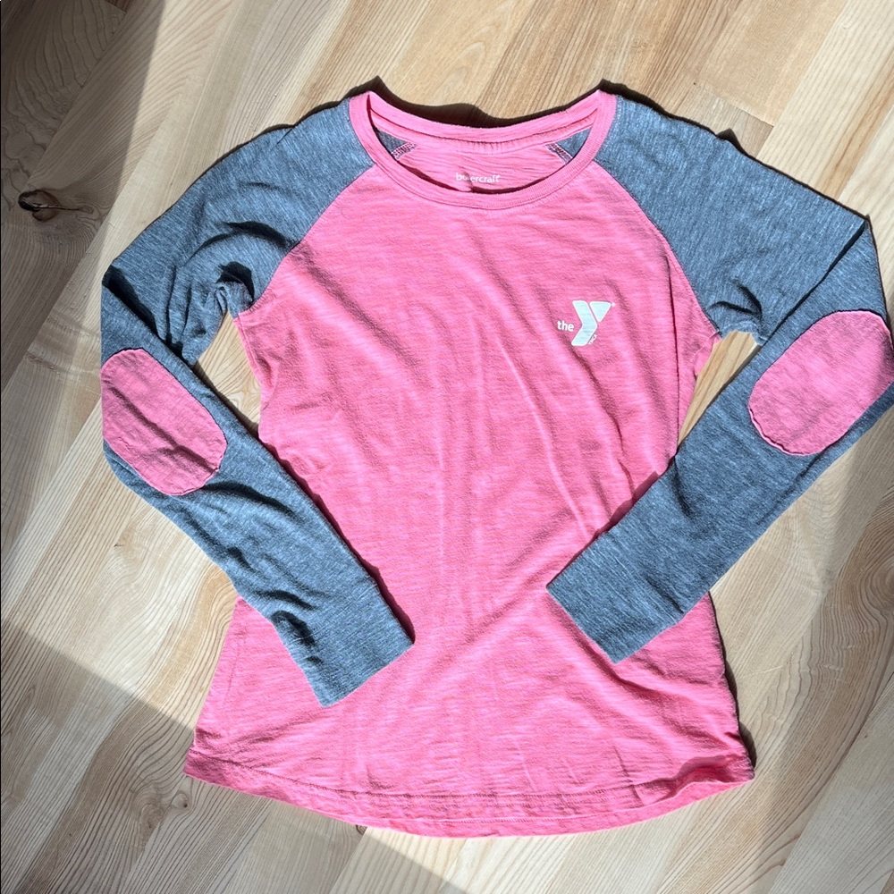 Boxercraft Coral and Charcoal Long Sleeve Top